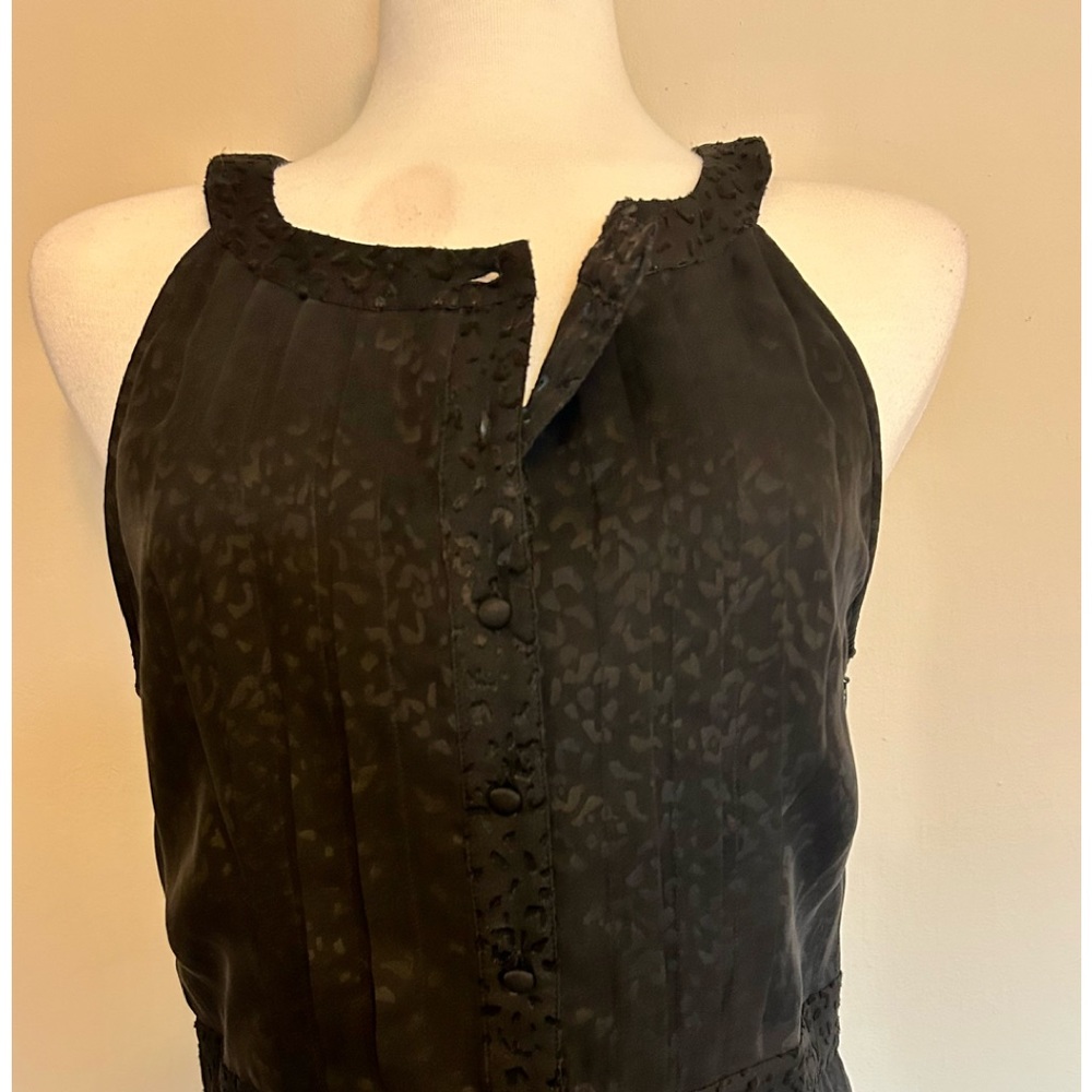 Theory Black Lined Silk Blend Dress Size 12 - NWT
